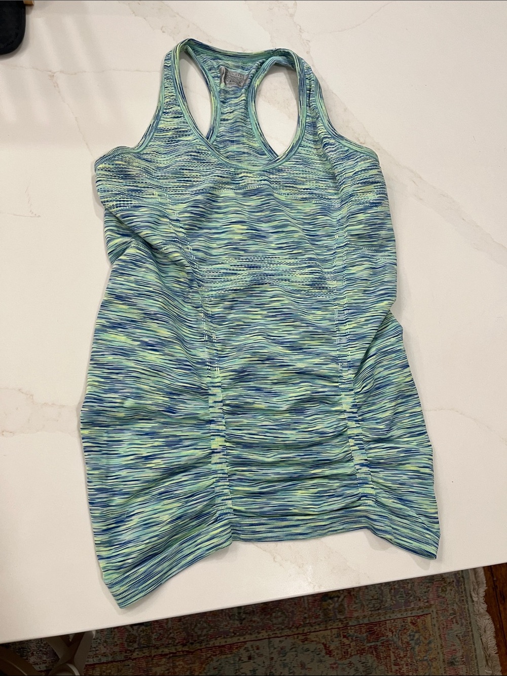 Athleta Blue-Green Space Dye Racerback Tank